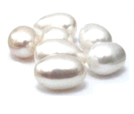 White 5-6mm Half Drilled Drop Single Pearls